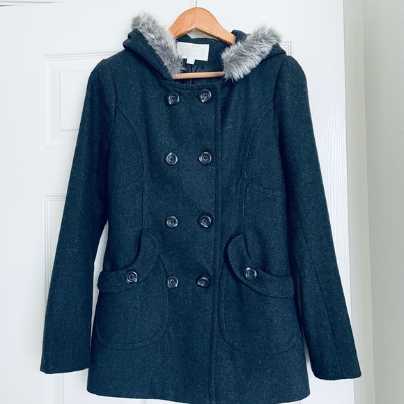 General Issue Wool Coat with Detail Hood - Picture 1 of 6